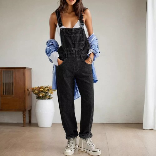 Damen latzjeans latzhose - latzhose, denim