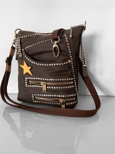 Kleine jeanstasche mit strass - jeanstasche,