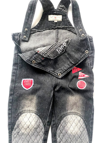 Latzhose schwarz grau - , jeans