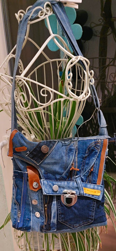 Damen schultertasche upcycling - damen,