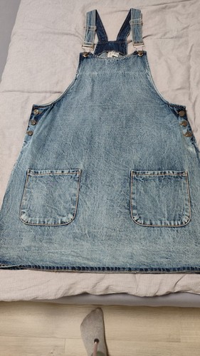 Jeans trägerkleid latzkleid - jeans,