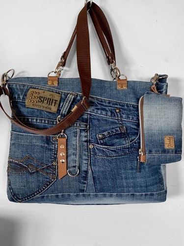 Große jeanstasche mit - jeanstasche,