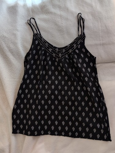 Damen top schwarz mit weißen - damen,