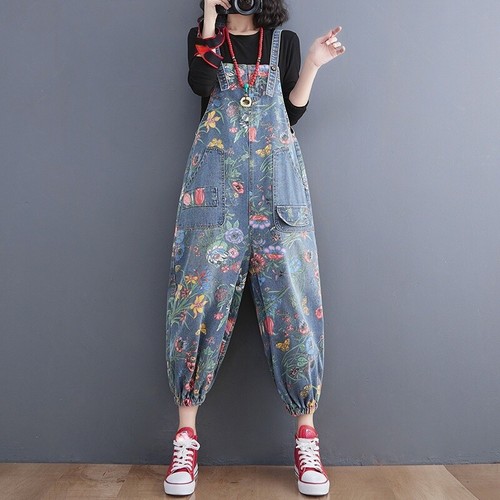 Damen floral jeans mit - damen,
